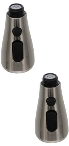 HOMSFOU 2 Stück Wasserhahn Waschbecken Spülbeckensprüher Wassersparender Duschkopf Externer Duschkopf Handbrause Silver Plastik