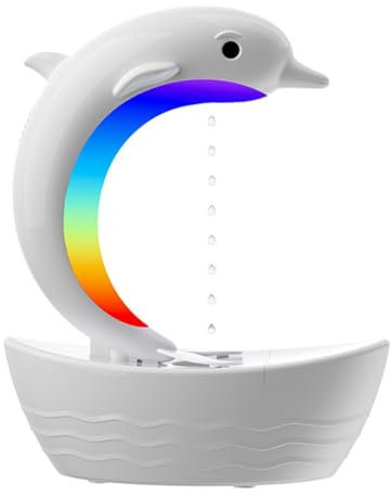 Vocdikficy -Wassertropfen-Luftbefeuchter, Bluetooth-Lautsprecher, Luftbefeuchter mit Hellem Ton, Lichter