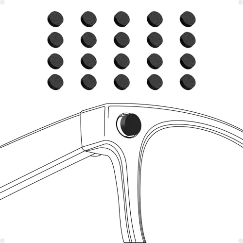Steinwhale LED Light Dimming Stickers for Smart Glasses - Compatible with Ray-Ban Meta Wayfarer, Skyler, Headliner & Oakley HSTN - Reusable Soft-Light Covers, Matte Black Finish, 20 Pcs