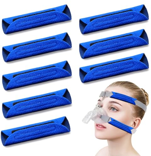 ZOCONE 8 Stück CPAP-Gurtbezüge Gesichtspads gurt-komfort-pads Weich Universelle Komfortpolster Waschbares Gurtpolster CPAP-Zubehör Polster für Verringerung von Wange Rote Flecken und Einbuchtungen