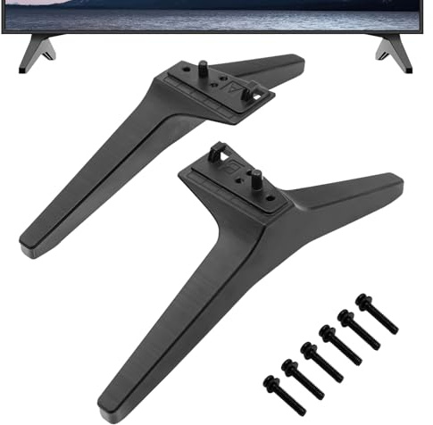 Kuabiz Stand for LG TV Legs Table Top Pedestal TV Stand Compatible 49 59 55/60 65 Inch LG TV Base Support Feet, TV Stand Legs Mount Accessories (60 65 Inch)