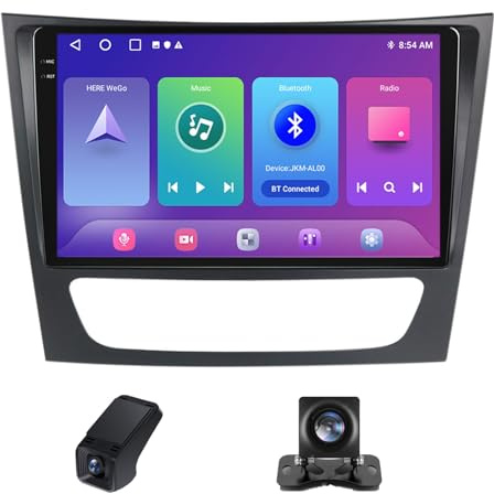 Radio con Pantalla táctil HD de 9 para Mercedes Benz Clase E S211 W211 (2002-2009) y CLS C219 (2004-2010), 2 DIN, Bluetooth, CarPlay inalámbrico y Android Auto (M100CP)