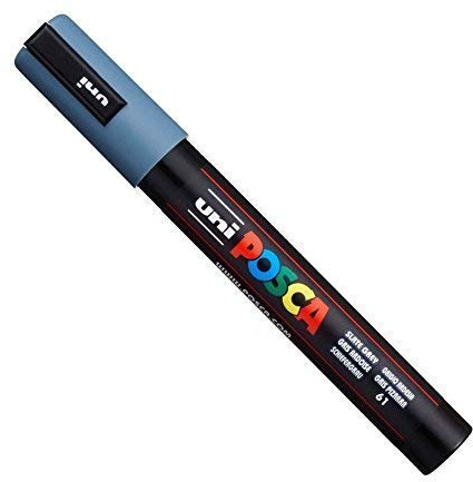 Posca PC-5M Marker von Uni-Ball, in 35 Farben erhältlich schiefergrau