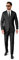 Suitmeister Anzüge für Herren - Mit Jackett, Hose und Krawatte mit Festlichen Print Solid Schwarz - XXL