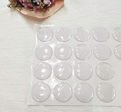 MEYA Set mit 100 transparenten Kristallharz-Punkt-Aufklebern, 2,5 cm, Kreis für Anhänger, Handwerk, Scrapbooking, 3D-Epoxid-Kuppelaufkleber (2,5 cm)