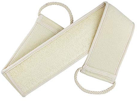 Luffaschwamm, Luffa Scrubber, Peeling/Exfoliating Luffa Schwamm, Luffa Rücken Gurt, Körperpeeling Schwamm Dusch- und Badeband, Rücken Scrubber Schwamm Massageband - Beige Haushaltsgegenstände