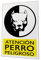 akrocard - Cartel Resistente PVC - Señaletica de advertencia - (ATENCIÓN PERRO PELIGROSO) - señal disuasorio Ideal para Colgar y Advertir