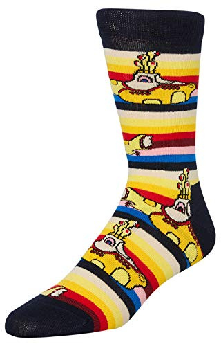 Happy Socks Mens and Ladies The Beatles Yellow Submarine 2019 Cotton Socks Pack of 1 Assorted 7.5-11.5