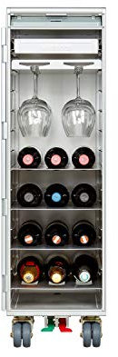 VanDeBord Ausstattungspaket Wein & Genuss, Zubehör für Airline Trolleys, Weinregal, Weinschrank, Weinbar (inkl. Gläserhalterung, Atlas)