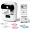 Phomemo M110 Etikettendrucker, Mini-Thermo-Aufkleber-Maschine,Handy Bluetooth Drucker für Barcode, Kleidung, Schmuck, Einzelhandel, Adresse kompatibel mit Android & iOS, mit 1-Rollen-Etikett, Weiß