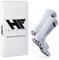 HF Training - 1 Paar Rutschfeste Fußball Socken in Weiß mit schwarzen Noppen (Unisex) - Fussball-Socken mit Grip für Damen & Herren - Anti-Rutsch Fußballsocken lang - Sport-Socken atmungsaktiv