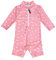 weVSwe Traje De Baño para Niña UPF 50+ Protección Solar Tejido Reciclado Manga Larga Rash Guard con Botones En La Entrepierna Ballena Rosa 12-18 Meses