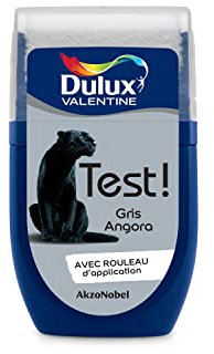 Dulux Valentine Peinture Testeur Crème de Couleur - Murs et Boiseries - Mat - Couleur Gris Angora 30 ml