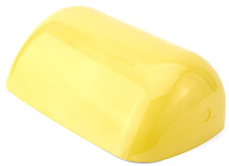 NKlaus Ersatzabdeckung aus Glas für Bankerslampen gelb 22,5x7x13cm Echter Ersatz-Glasschirm 11696