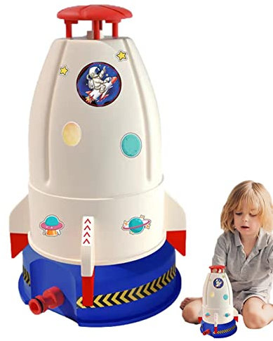 Rocket Water Toys for Kids, Summer Outdoor Water Toys for Children Splash Rocket Sprinkler Toys Kids Sprinkler Rocket Launcher Toys Garden Backyard Water Play Toys Birthday Gift