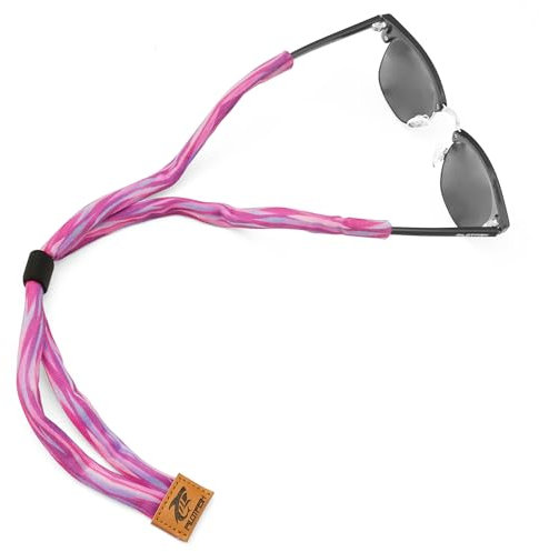 Pilotfish Brillenhalter aus Premium-Baumwolle, Sonnenbrillenband – mehrere Designoptionen – weicher und langlebiger Sonnenbrillenhalter, Retro-Wellen