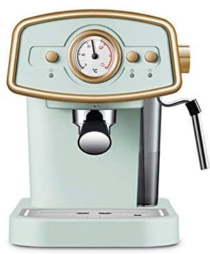 Cafetera Cafetera Eléctrica Expresso Cafetera Portátil Semiautomática Cápsula de Capuchino Cafetera Varita de Vapor Agua Caliente (Color: Azul Cielo, Tamaño: CN) (Azul Cielo Reino Unido)