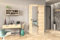 BEAUTY SOFA - Schrank - Spiegelschrank - Kleiderschrank mit Schiebetüren und Spiegel - Garderobenschrank, Mehrzweckschrank, Flurschrank, mit Einlegeböden, Kleiderstange - Eiche Sonoma - Breite 100cm