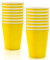 MORAINJAY 16 vasos de fiesta, vasos de papel amarillo para cumpleaños, vasos de cumpleaños de 250 ml, decoración de mesa de color sólido para fiestas, bodas, picnics, suministros de fiesta amarillos
