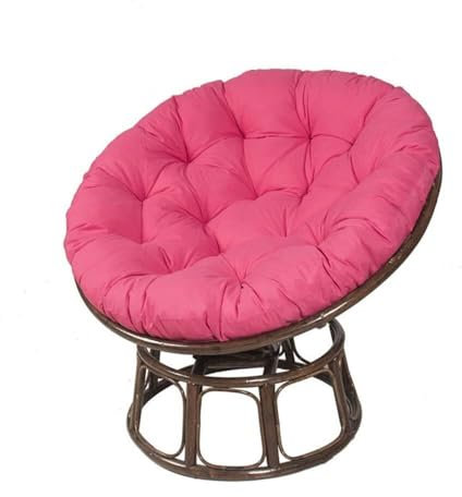 Galettes de chaise rondes douces et épaisses pour extérieur, jardin, balcon et salon, rose rouge, 80 x 80 cm
