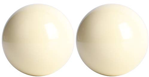Beufee 2 PCS Billiards Cue Ball, Billiard Ball Pool Table Pool Cue Practice Training for Room Game Room, White