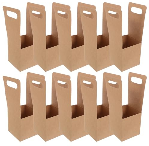 PLAFOPE 30 Posavasos De Papel Kraft con Forma De Mano Portavasos De Café Portavasos De Papel Kraft para Bebidas Portátil Color Marrón Claro Reutilizable
