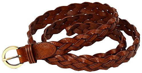 Cheerlife Damen Schmaler Geflochten Gürtel Flechtgürtel 2,2cm Ledergürtel Jeans Kleid Belt Gürtel (Kamel)