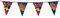 Amakando Partykette 80s Mottoparty - 6 m - 80er Jahre Wimpelkette Wanddekoration Disco Party Partydekoration Eighties Hängedekoration Trash 80er Jahre Wimpelkette