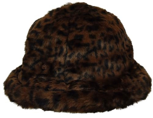 Kangol Herren Fischerhut aus Kunstfell, lässiger Hut Schlapphut, Leopard, L
