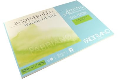 Fabriano Artistico weiß - Block 35,5x51-300g - 15 Blättchen - Wischlappen