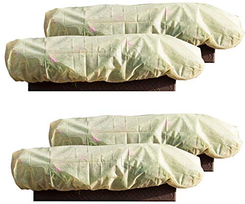 planto Bio Blumenkasten-Hauben, Frostschutz Hauben, Nie mehr zerstörte Blütenpracht im Blumenkasten! Schutz für Balkonpflanzen vor leichtem Frost, Wind. (2 Pack = 4 Stück)