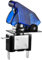 Heschen Metall Kippschalter Flick Flip, 12V 20A, SPST, EIN/AUS 2 Positionen, 3-polig, mit wasserdichter Kappe (klar blaue)