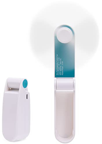 Supabear Personal Handheld Fan, Mini Portable Pocket Fan, Small Lightweight USB Rechargeable for Home Sports Outdoor Travel, 2 Speed Powerful Wind (Turquoise)