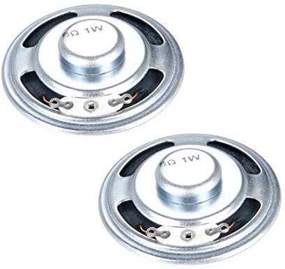 1 W 8 Ohm bricolage Altoparlante 50 mm Forma Rotonda Ricambio Altoparlante 2 Pezzi