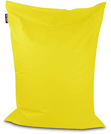 BuBiBag Sitzsack - rechteckiges Bodenkissen in 31 Farben und versch. Größen - Outdoor Sitzsäcke Indoor Beanbag für Kinder und Erwachsene (Gelb-170x150cm, 420L)