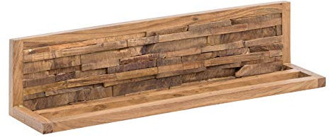 Woodkings® Handtuchhalter Holz Akazie 86cm Badmöbel Matay rustikal Handtuchstange Wandboard Massivholz