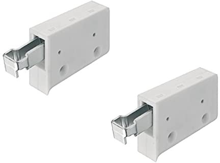 2 pcs x Kitchen Wall Unit Cabinet Hanging Bracket Screw Mounting White Unhanded