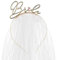 Haarreif mit Schleier & Herz Haarschmuck BRIDE in gold, rosa & weiß JGA-Party Junggesellinnen-Abschied Braut Kostüm Verkleidung Deko Accessoires Zubehör Frauen