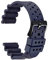 WOCCI 20mm Belüftete FKM Gummi Uhrenarmband für Herren (Nicht Silikon), Schnellverschluss Armband, Schwarze Schnalle (Navy Blau)