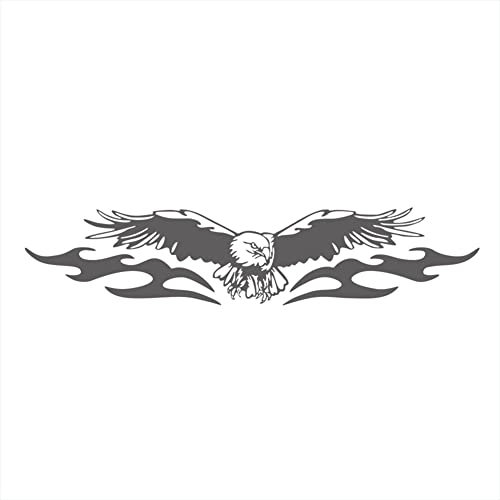 iSpchen Auto Motorhaube Aufkleber Adler Flamme Autoaufkleber Selbstklebende PVC Aufkleber Auto Vinyl Aufkleber Karosserie Diy Aufkleber Autos Styling Dekoration Aufkleber Emblem Sticker