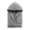 Lingerie Shop Accappatoio con Cappuccio in Spugna 100% Cotone Tinta Unita Uomo Donna Unisex (XXL, GRIGIO)