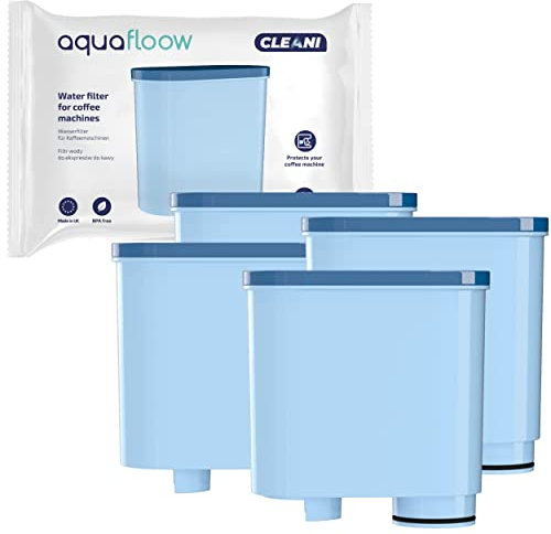 Aquafloow Lot de 4 filtres à eau compatibles avec Philips AquaClean CA6903/10 CA6903/22 CA6903, filtre anti-calcaire, cartouche filtrante Aqua Clean pour machines à café Philips