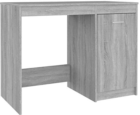 vidaXL Escritorio Mesa de Consola Pasillo Oficina Vestíbulo Ordenador Despacho Estudio Lectura Auxiliar Madera Contrachapada Gris Sonoma 100x50x76 cm