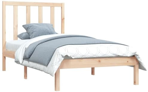vidaXL Massivholzbett Einzelbett Bett Holzbett Bettgestell Bettrahmen Lattenrost Schlafzimmermöbel Schlafzimmerbett Kiefer 90x190cm