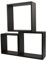 H HANSEL HOME 3 Wandregal Würfelregal Hängeregal 30/27/24cm, Wandboard Schwarze Farbe, Schwebend Hängeregal Bücherregal Regale Dekorativ