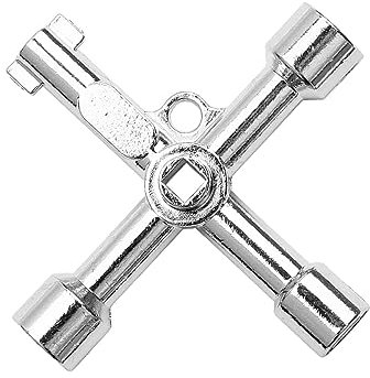 Jagowa 5 in 1 Radiator Key Multi-Functional Electric Gas Heating Electricity Key Square Triangle Round Key Wrench
