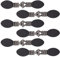 FINGERINSPIRE 6 Paar Strickjacken Clip Halter Nähen Schnallen Leder Clip Schnalle Poncho Verschluss Pin mit Knoten Schnalle PU Leder Snap Toggle für Poncho Cape Strickjacke Wrap Schal Schal Zubehör
