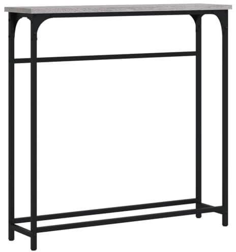 vidaXL Table Console Sonoma Gris 75x19,5x75 cm Bois d'ingénierie, Bout de canapé, Tables de Couloir, Support de Couloir, Table de Couloir