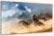 DARO Design - Wand-Bild auf 6mm HDF 40x30 cm 2 Wölfe heulen den Mond an - Wand-Deko Bilder Geschenk