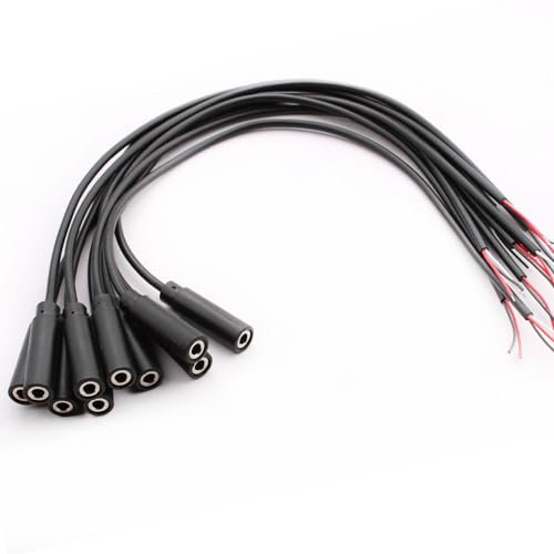 VISSQH 10 pièces connecteur jack femelle 3.5 TRS 3 pôles Câble Jack Audio 3.5mm,stereo connecteur jack 3.5 mm a souder,pour réparation de câble audio(30cm